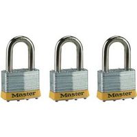 Master Lock Padlock, Keyed Alike, 3/8" Dia Boron Alloy Shackle, 1-1/2" H Steel Body