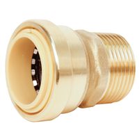 B&K ProLine Series 630-104HC 3/4" Push-Fit x MPT Brass Adapter, 200 PSI