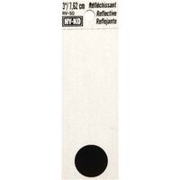 Hy-Ko Reflective Vinyl Sign, 2" Black Character on Silver Background, Character: .