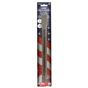 Mayhew 12402 Cold Chisel, 12 in L Blade, 1 in Tip, 12 in OAL, Steel Blade