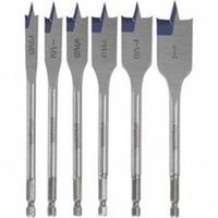 Irwin 88886 Spade Bit Set, Standard, 6-Piece, HSS