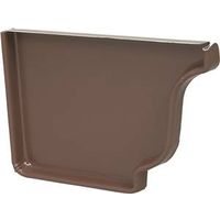 Amerimax Gutter End Cap, 5" L, Aluminum, Brown, for 5" K-Style Gutter System
