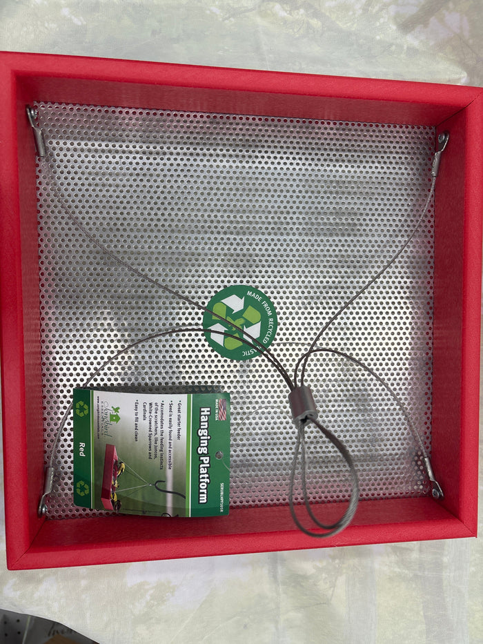 Red Hanging Bird Feeder