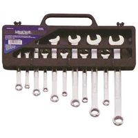 Vulcan TR-H1101 Wrench Set, 11-Piece, CRV, Chrome, Silver, Drop Forged