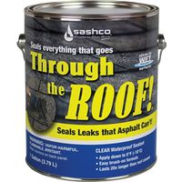 Sashco 14004 Clear Cement and Patching Sealant, 1 Gal, Liquid, Roof Brush