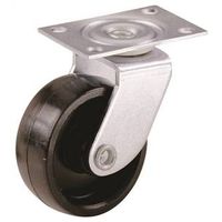 Shepherd Hardware Swivel Caster, 1-1/4" x 1-3/4" Plate, Plastic Wheel, 6.6" Height (9558)