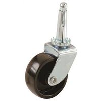 Shepherd Hardware Swivel Caster, Stem Mount, 4.56" W x 1.69" D x 6.5" H, 1.625" Dia Wheel