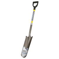 Vulcan 34538 PEP-F Drain Spade Shovel, 6 in W Blade, Steel Blade, Fiberglass D-Shaped Handle, 29 in