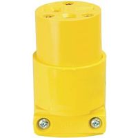 Eaton Wiring Devices 4229-BOX Armored Connector, 2-Pole, 20A, 250VAC, NEMA 6-15R, Yellow