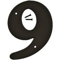 6" Black Plastic Number 9