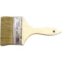 ProSource 150040 Paint Brush, 4 in W, Chip Brush, White Chinese Bristle Bristle, Plain Grip Handle