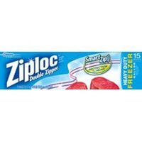 Ziploc Freezer Bags, Zipper Closure, 1 Gallon, 10-9/16 in W x 10-3/4 in L, 14 Count