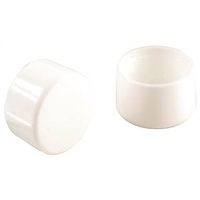 Shepherd Hardware Round Plastic Furniture Leg Tip, White, 1-1/4 in Diameter
