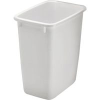 Rubbermaid FG280500WHT Series Waste Basket, 21 Qt Capacity, Plastic, White, 12.9 in L, 9 in W