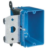 Carlon B121ADJ New Work Outlet Box, 21 cu-in, 1-Gang, PVC, Blue