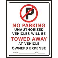 SIGN NO PARKING 15X19IN P