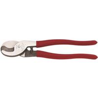 Klein Tools Cable Cutter, 9.5 in OAL, Steel Jaw, Cushion Grip Handle, Red Handle (63050)