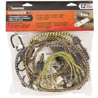 12-Piece Assorted Bungee Cord Set (1.5 lbs)