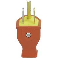 Eaton Wiring Devices SA3990 Electrical Plug, Spring Action, 15 A, 125 V, NEMA 5-15, Orange