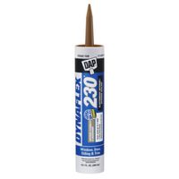 DAP Dynaflex 230 Series Silicone Sealant, Cedar Tan, 10.1 oz Cartridge, 1-Day Curing, 40-100°F
