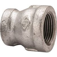 ProSource Reducing Pipe Coupling, 1-1/2" x 3/4", Threaded, Malleable Steel, SCH 40
