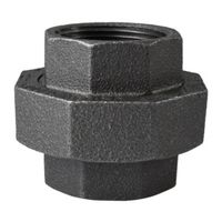 ProSource Pipe Union, 1-1/4 in, Threaded, Malleable Iron, Schedule 40, 300 PSI
