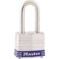 Master Lock Padlock, 1-9/16" Wide Body, Keyed Different, 9/32" Dia Shackle, 1-1/2" High Shackle