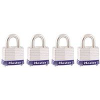 Master Lock Padlock, 1-9/16" Wide Body, Keyed Alike, 9/32" Diameter Steel Shackle (3008D)