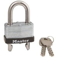 Master Lock 510D Padlock, 1-3/4" Wide Body, Keyed Different, Adjustable Steel Shackle, 9/32" Dia