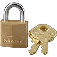 Master Lock Padlock, Keyed Different, 5/32" Dia Steel Shackle, Solid Brass Body, 3/4" Wide (120D)