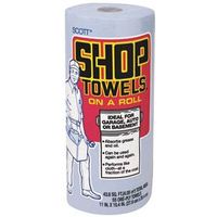 Scott 75130 Shop Towel Roll, 11 in L, 10.4 in W, Crepe Paper, Blue