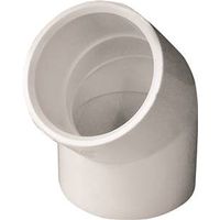 IPEX 1-1/4" PVC Pipe Elbow, Socket, 45° Angle, Schedule 40, 150 PSI, White (435484)