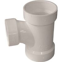 Canplas PVC Sanitary Pipe Tee, 2" x 1-1/2", Hub, White (192126L)