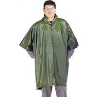 Diamondback 2690 Poncho, One-Size, PVC, Olive/Yellow, Drawstring Collar, Side Snap Closure 52"x80"