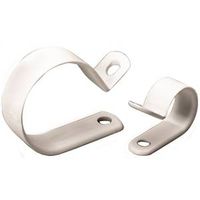 Gardner Bender PPC-1525 Cable Clamp, 1/4 In Max Bundle Dia, Plastic, White Clamp Cable 1 Hole Poly