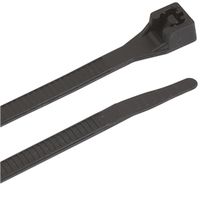 Gardner Bender 45-308UVB Cable Tie, Double-Lock, 6/6 Nylon, Black, 8 in L, 15/PK
