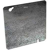 Raco 832 Flat Electrical Box Cover, 4-11/16 in Square, Steel, Gray, Galvanized