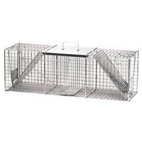 Havahart 1045 Large Animal Trap, 36 in L, 10 in W, 12 in H, Spring Loaded Door Cage Trap