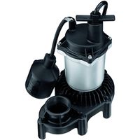Simer 2163 Sump Pump, 660 GPH, 1-Phase, 0.33 HP, 115V, 22 ft Max Head, 1.5 in Outlet