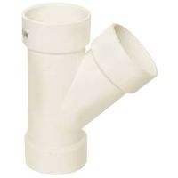 IPEX 3" PVC Hub Wye Fitting, White, Schedule 40 (192303L)