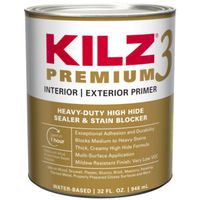 Kilz 13002 Primer Sealer WB Premium, Thick, White, 1 Qt Can