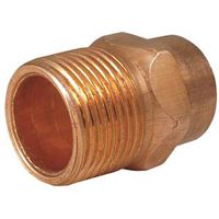 Elkhart Products 104 Series Pipe Adapter, 3/4 in Sweat x MNPT, Copper