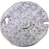 Raco 3RBCK Round Cover Plate, 3-1/2 in Dia, Steel, Gray, Galvanized