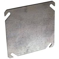 Raco 8752 Box Cover, 4.06 in W, Square, 2-Gang, Steel, Gray, Pre-Galvanized