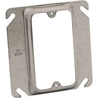 Raco 8772 Electrical Box Cover, 4 in W, Square, 1-Gang, Steel, Gray, Galvanized 4" SQ 1G 1/2 Rise