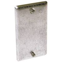 Raco 860 Handy Box Cover, 1-Gang, Steel, Gray, Galvanized, 0.49 in L, 2.313 in W