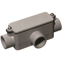 Carlon E983J-CAR Conduit Body, 2" Hub, 10-5/16" OAL, 3-15/16" OAW, PVC, Gray Access Fitting