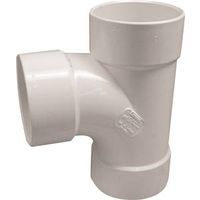 IPEX 3" PVC Sewer Sanitary Pipe Tee, Hub, White (414123BC)
