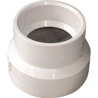 Canplas Reducing Coupling, 2" x 1-1/2", Hub, PVC, White, Model 193022