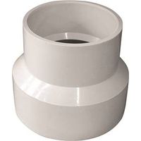 IPEX PVC Reducing Coupling, 4" x 3", Hub, White, Schedule 40 (193026)